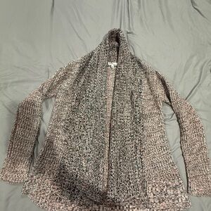 Allison Brittney Black and Cream Knit Cardigan